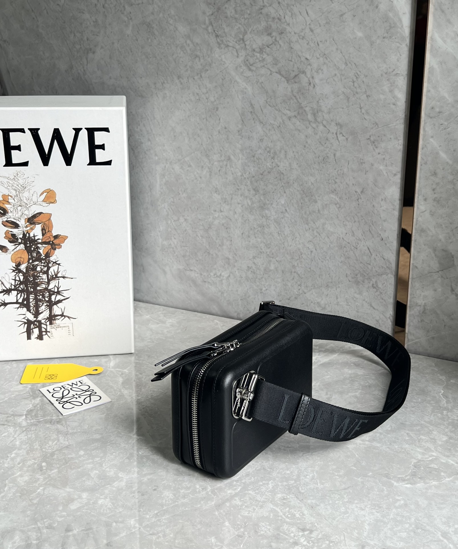 Loewe Molded Sling in Smooth Calfskin Black